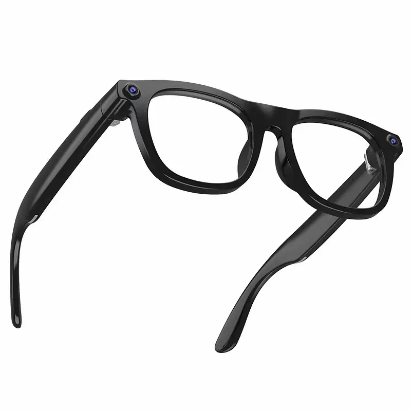 Side view of smart glasses showing touch control area on the temple for Bluetooth calling.