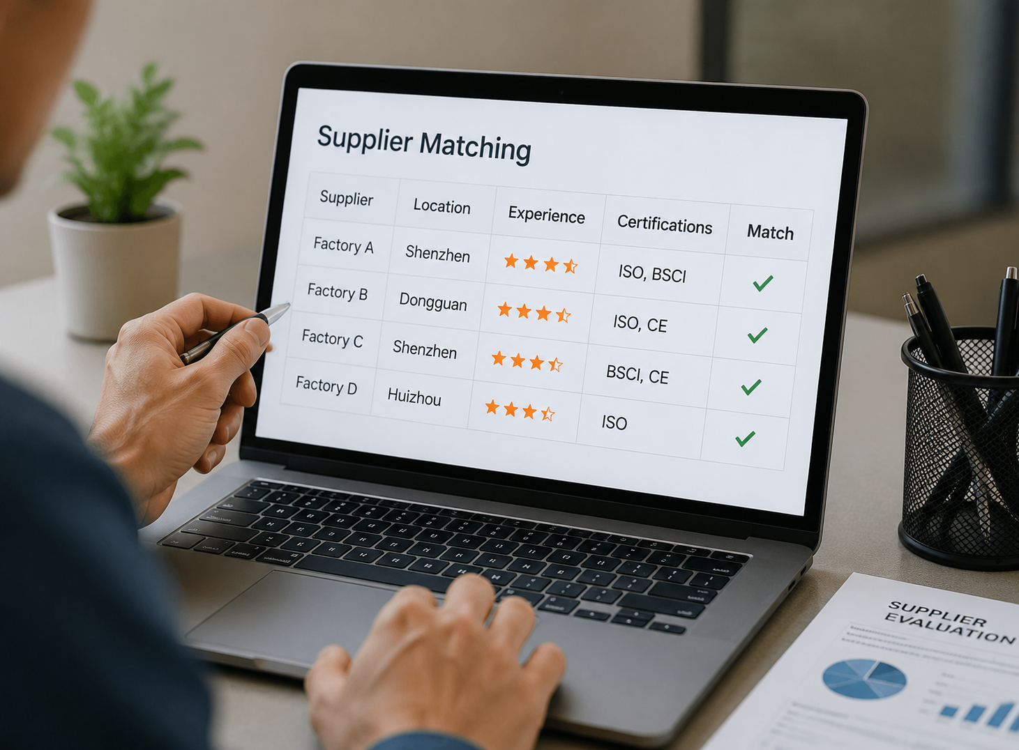 Match product requirements with verified China factories